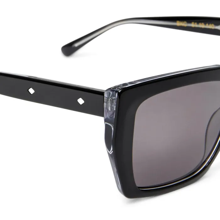 Bruno Magli Ricci Sunglasses Black Crystal Women Sunglasses