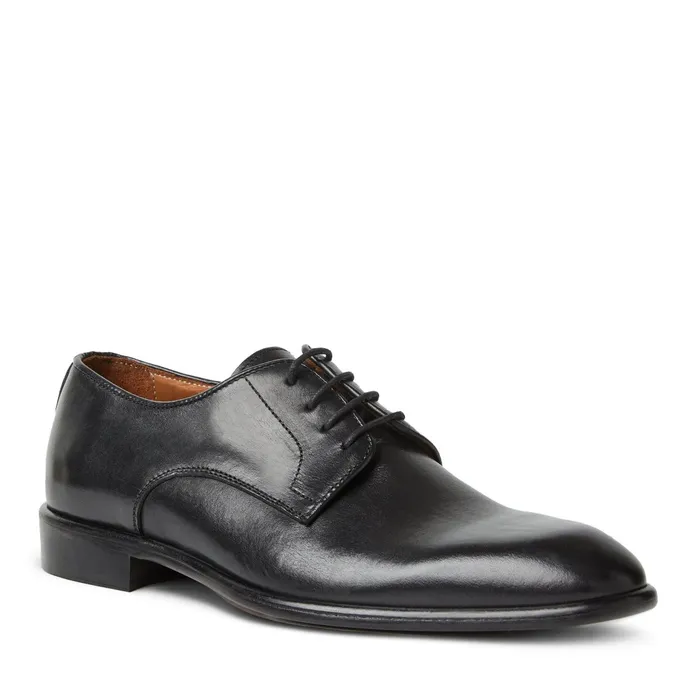 Bruno Magli Salerno Derby Black Leather Men Laceups and Oxfords