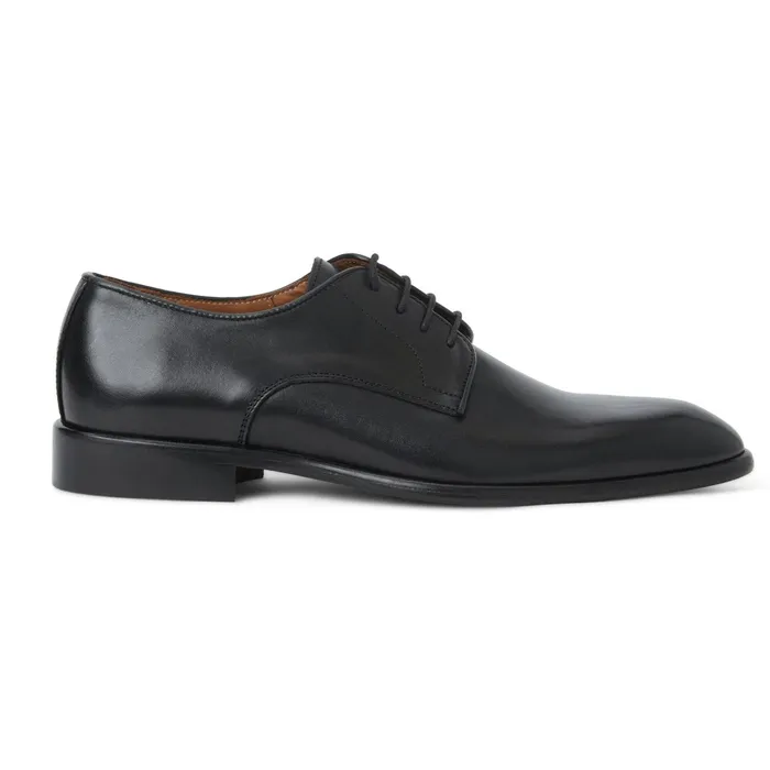 Bruno Magli Salerno Derby Black Leather Men Laceups and Oxfords