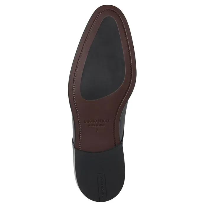 Bruno Magli Salerno Derby Black Leather Men Laceups and Oxfords
