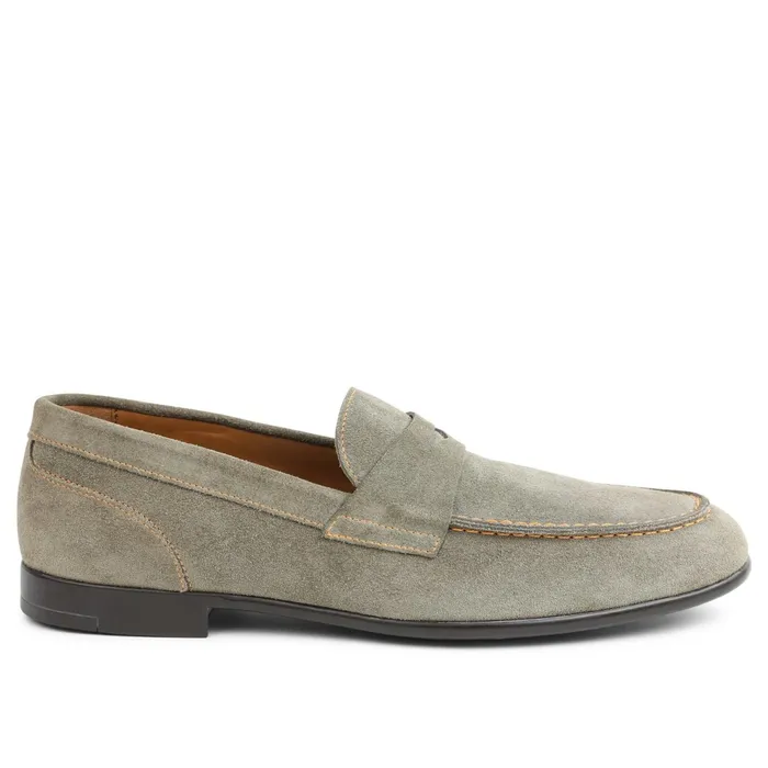 Bruno Magli Silas Suede Loafer 8211 Taupe Men Dress Shoes