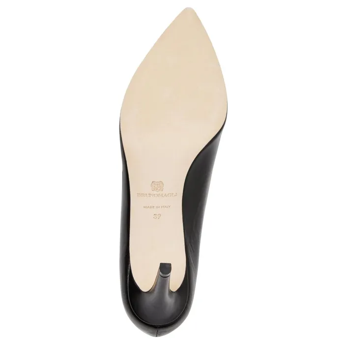 Bruno Magli Telma Leather PointedToe Pump 8211 Black Women Pumps