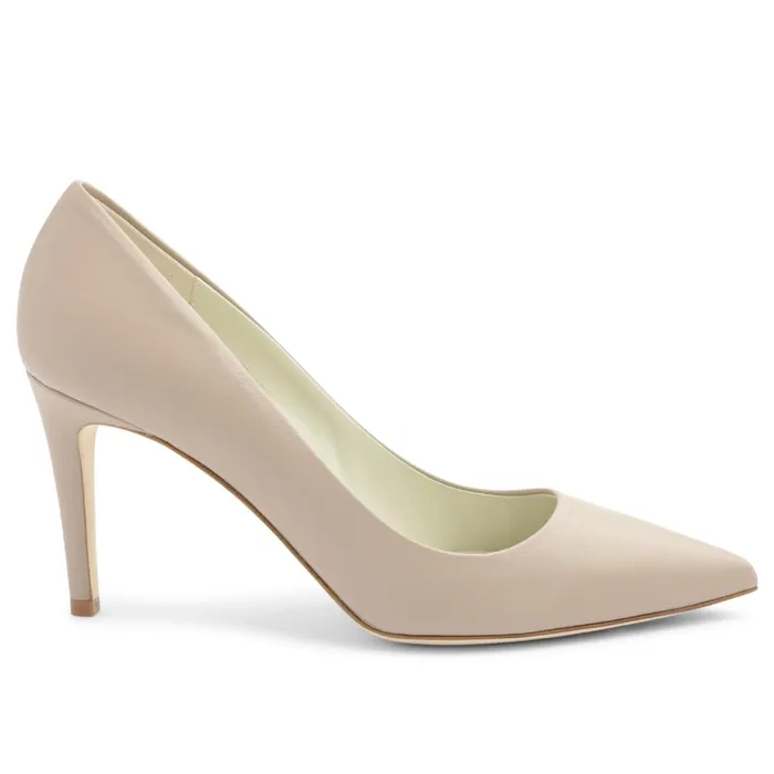 Bruno Magli Telma Leather PointedToe PumpNatural Women Heels