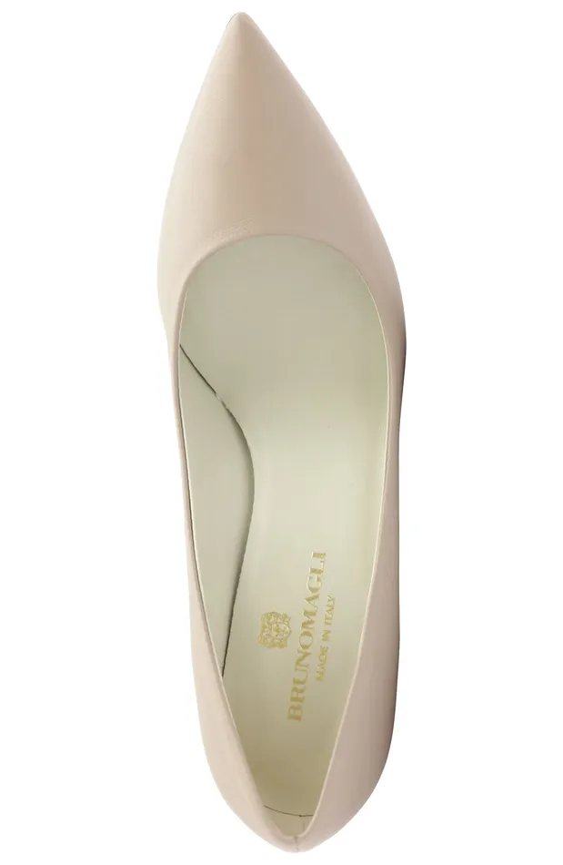 Bruno Magli Telma Leather PointedToe PumpNatural Women Heels