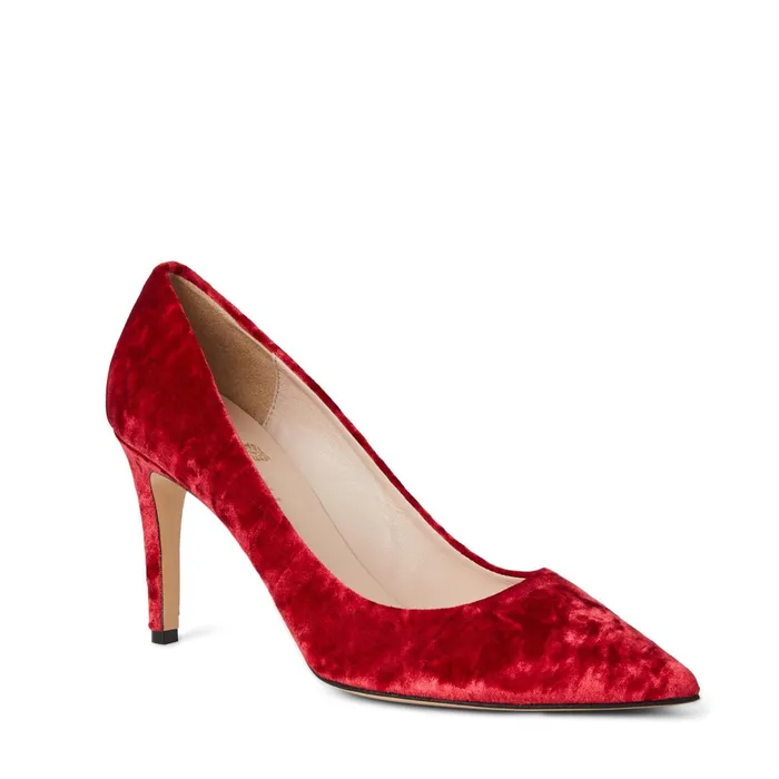 Bruno Magli Telma Pointed Toe Pump Red Velvet Women Evening