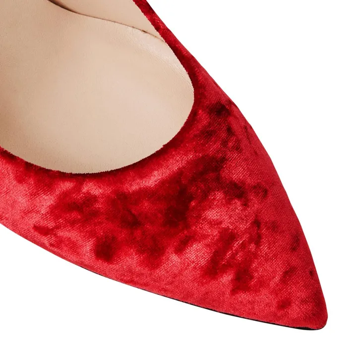 Bruno Magli Telma Pointed Toe Pump Red Velvet Women Evening
