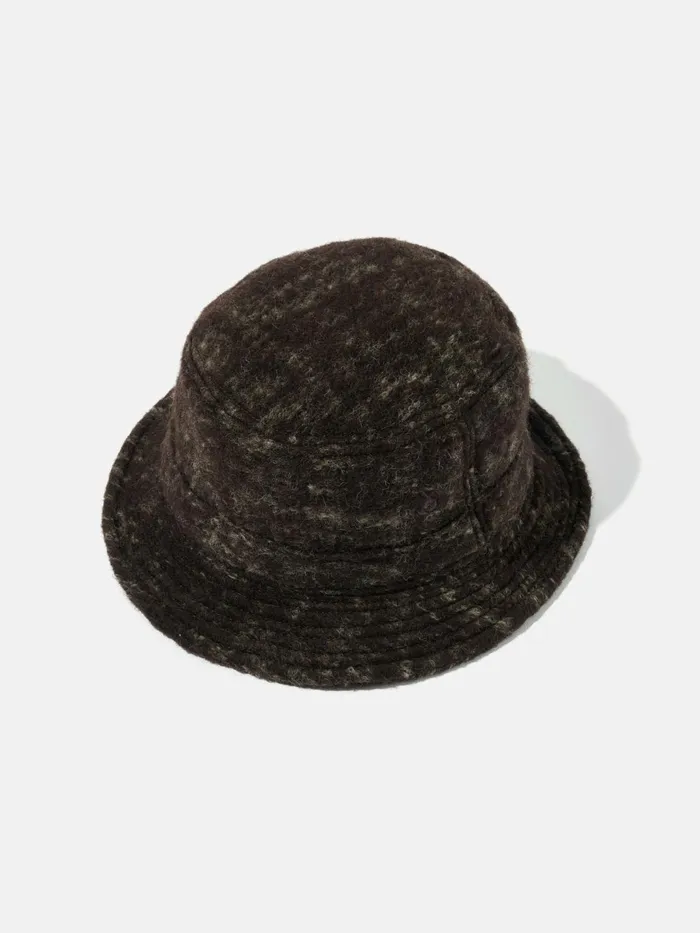 Bucket Hat In Brown Marble Fleece Men Universal Works Hats