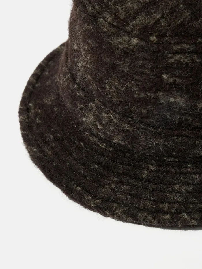 Bucket Hat In Brown Marble Fleece Men Universal Works Hats