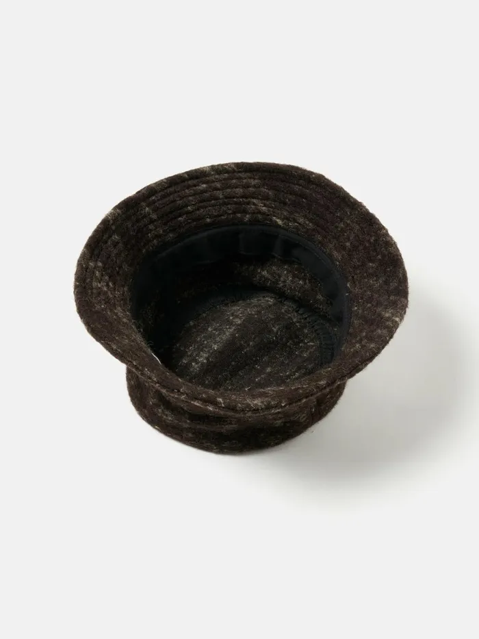Bucket Hat In Brown Marble Fleece Men Universal Works Hats