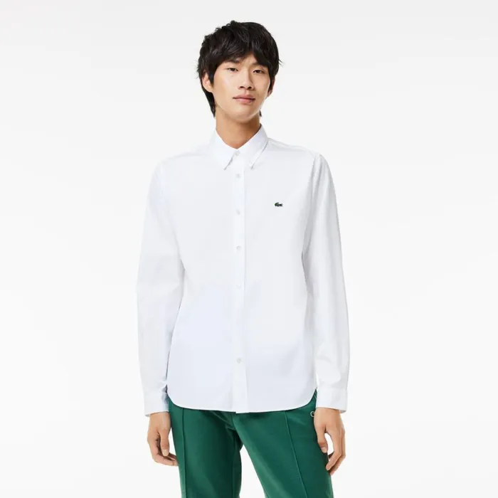 Button Down Shirts Men Lacoste Men039s Regular Fit Premium Cotton Shirt White 001 Button Down Shirts Men Lacoste Men039s Regular Fit Premium Cotton Shirt White 001