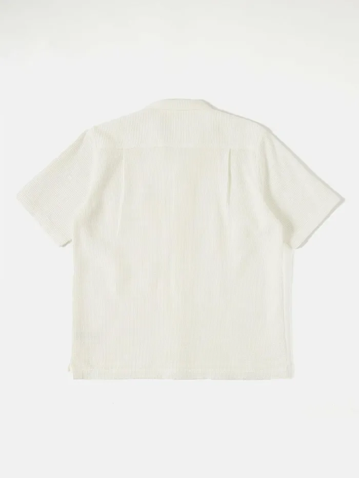 Camp Shirt In Ecru Japanese Waffle Men Universal Works Shirts