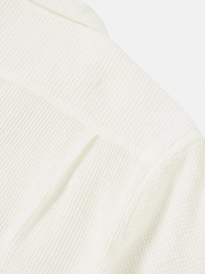 Camp Shirt In Ecru Japanese Waffle Men Universal Works Shirts