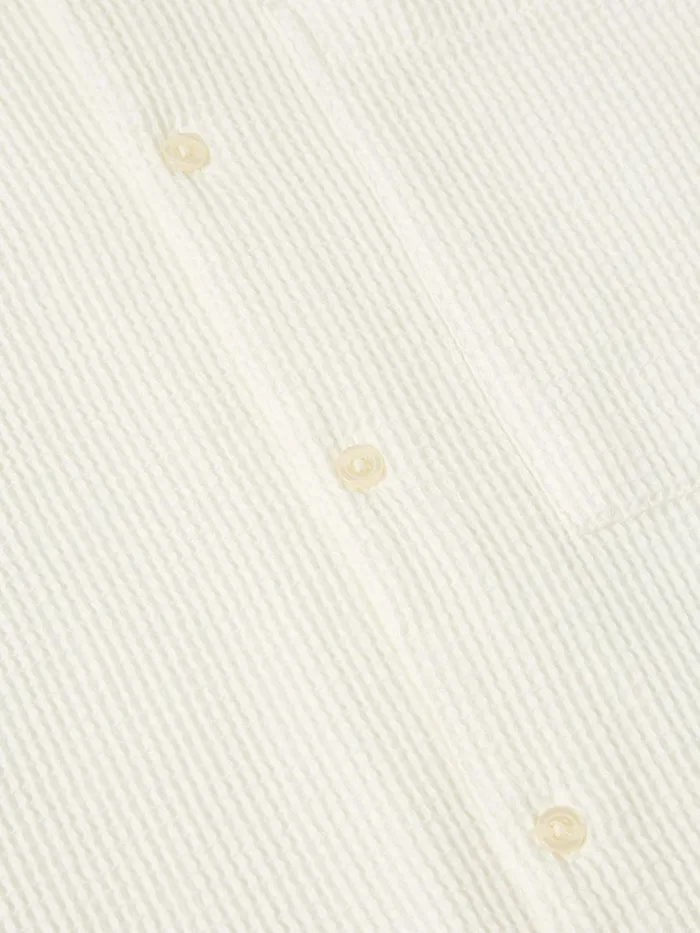 Camp Shirt In Ecru Japanese Waffle Men Universal Works Shirts