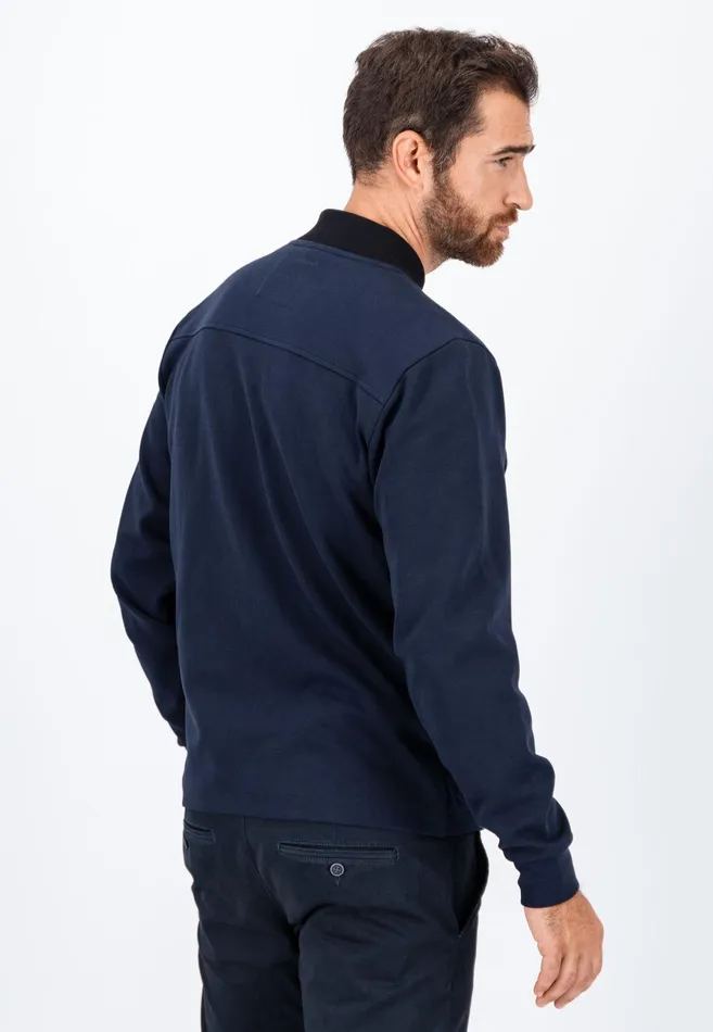 Cardigan Men FYNCHHATTON Hybrid Jacket With Button Pockets Navy