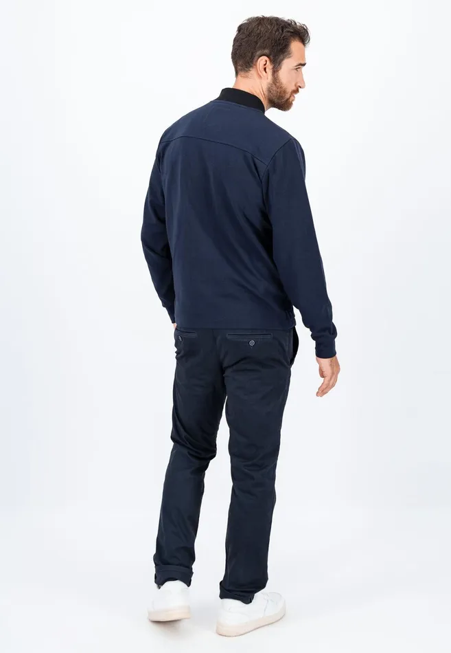 Cardigan Men FYNCHHATTON Hybrid Jacket With Button Pockets Navy