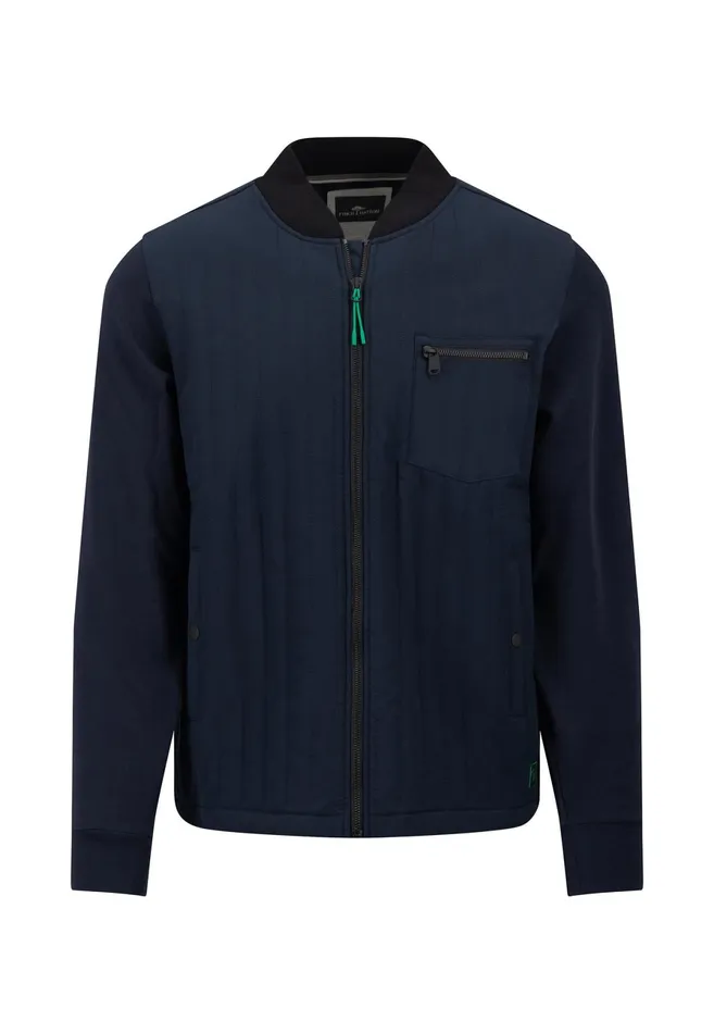 Cardigan Men FYNCHHATTON Hybrid Jacket With Button Pockets Navy