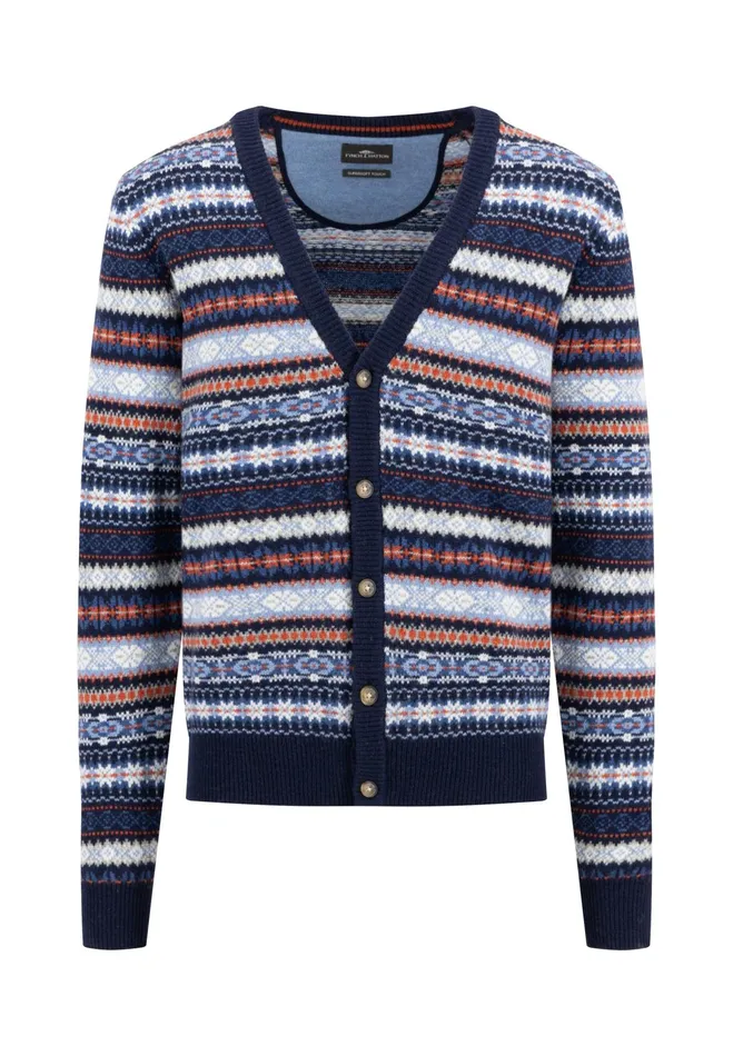 Cardigan Men FYNCHHATTON Parting Jacket From Wollmix In Winter Look Navy