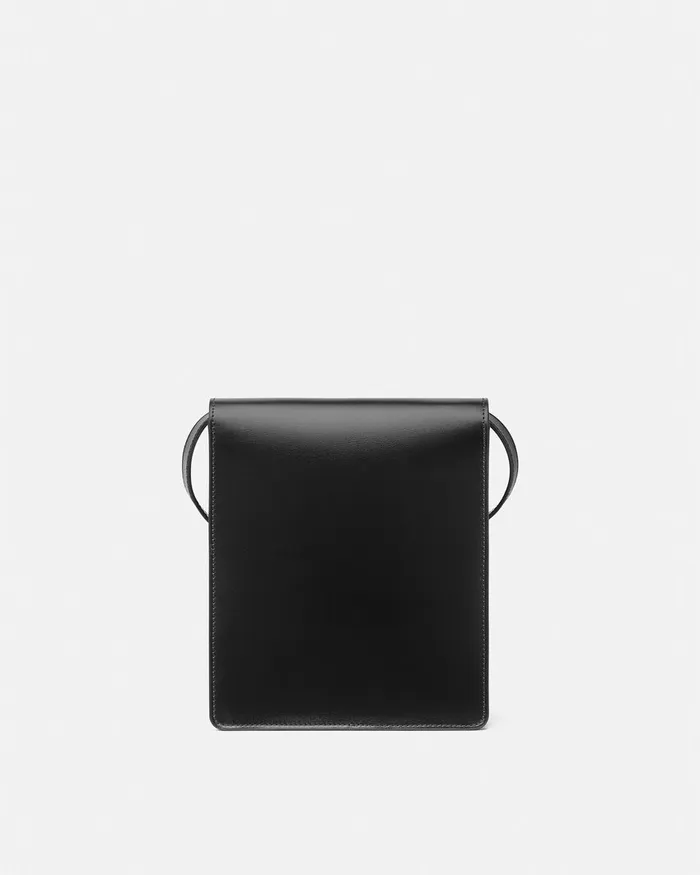 Cargo Men Versace Leather Crossbody Cargo Bag Blacksilver