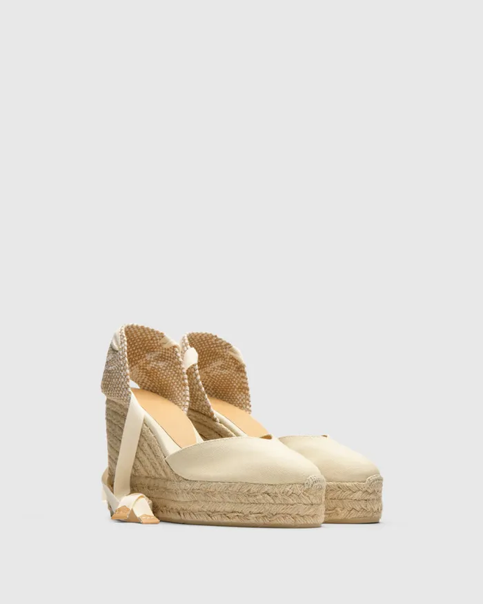 Castaer Chiara8ed001 Ivory Women Wedges