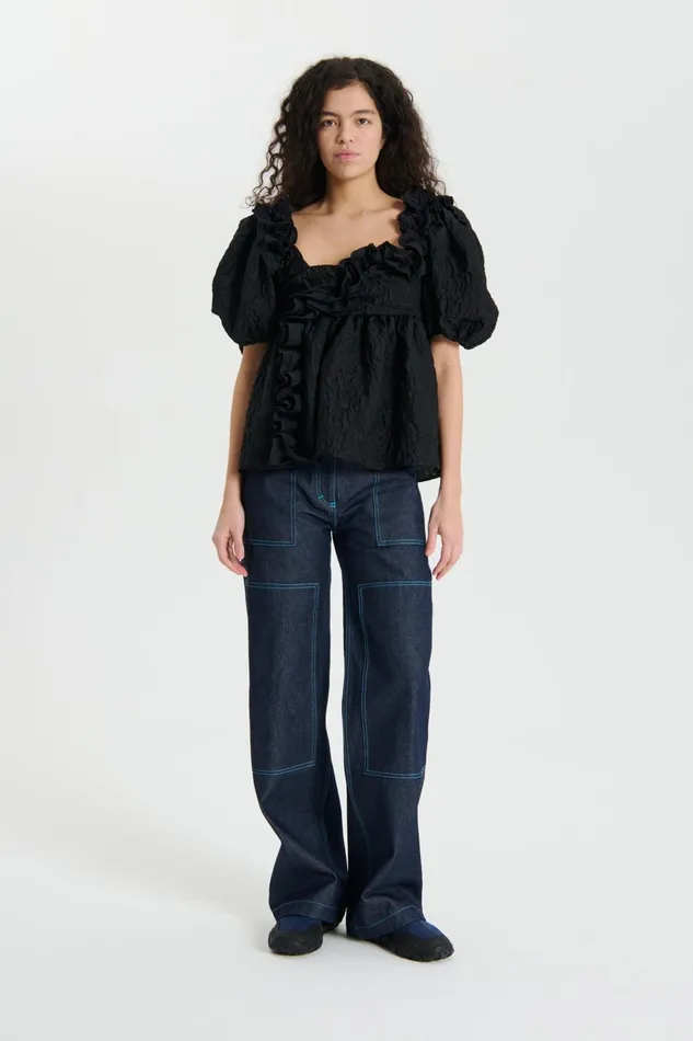 Cecilie Bahnsen Denim Women OMEGA TROUSERS Indigo