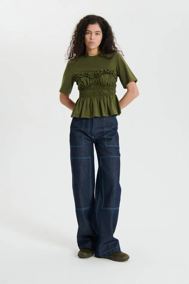 Cecilie Bahnsen Denim Women OMEGA TROUSERS Indigo