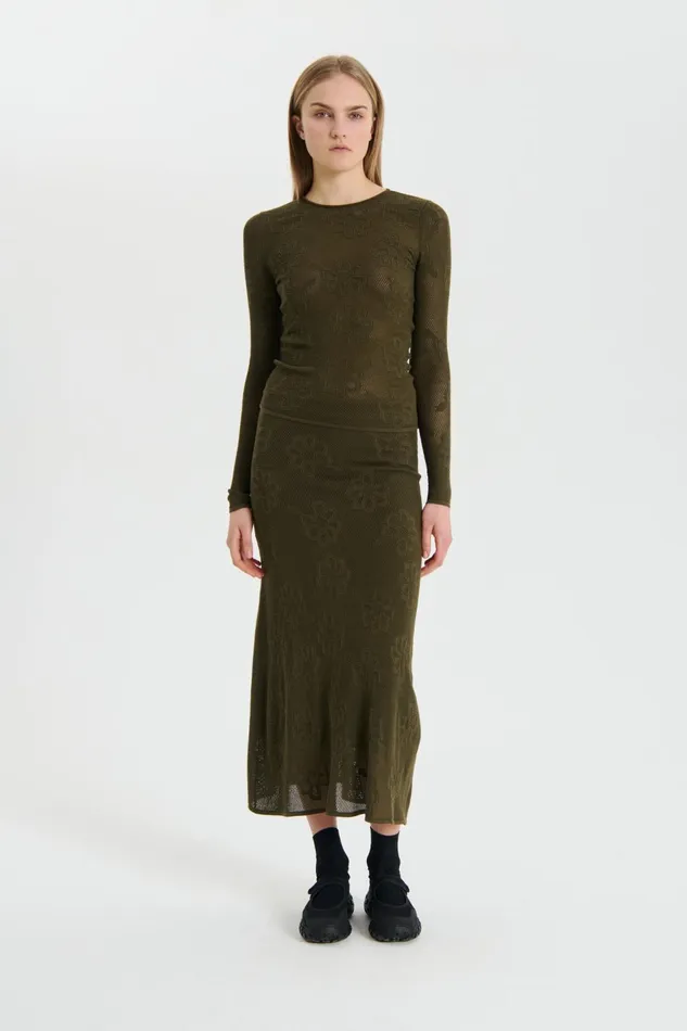 Cecilie Bahnsen Skirts Women ORCHID SKIRT Olive