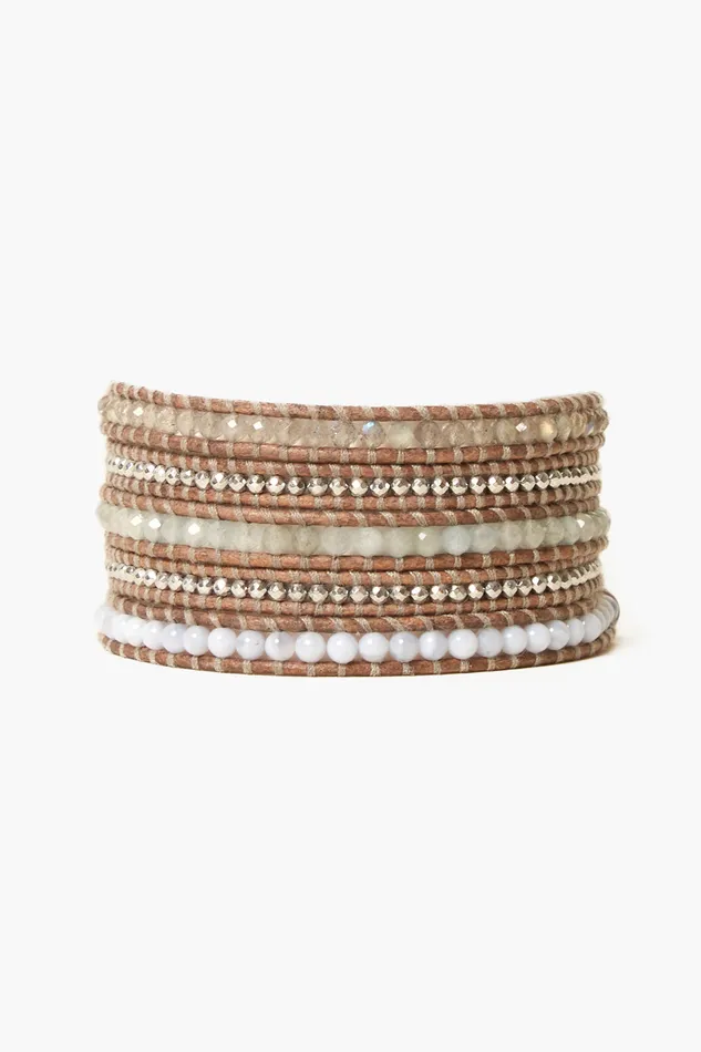 Chan Luu Bracelets Santi Wrap Bracelet Aquamarine Mix 8211 Women
