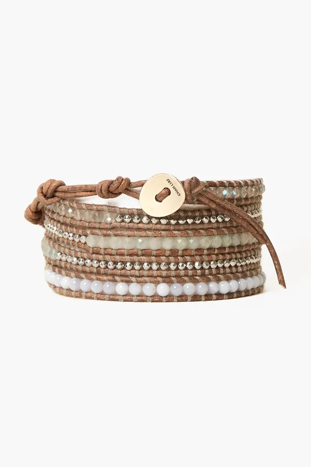 Chan Luu Bracelets Santi Wrap Bracelet Aquamarine Mix 8211 Women