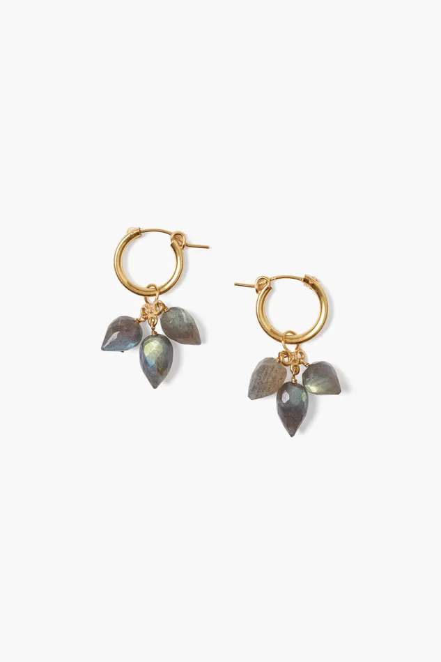 Chan Luu Earrings Delphine Hoop Earrings Labradorite 8211 Women