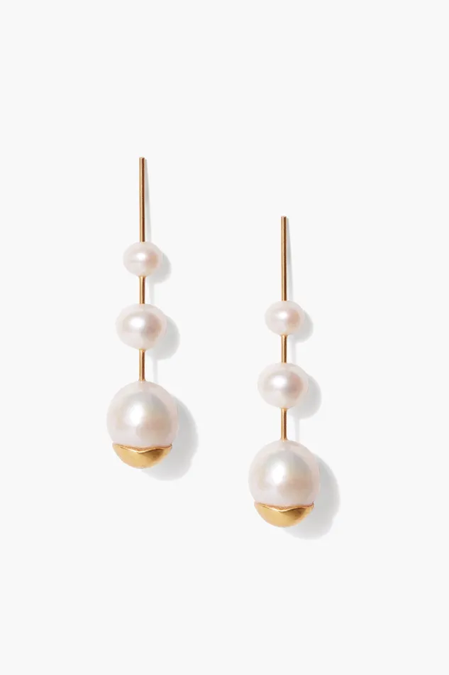 Chan Luu Earrings Gold Dipped Pearl Cascade Earrings 8211 Women