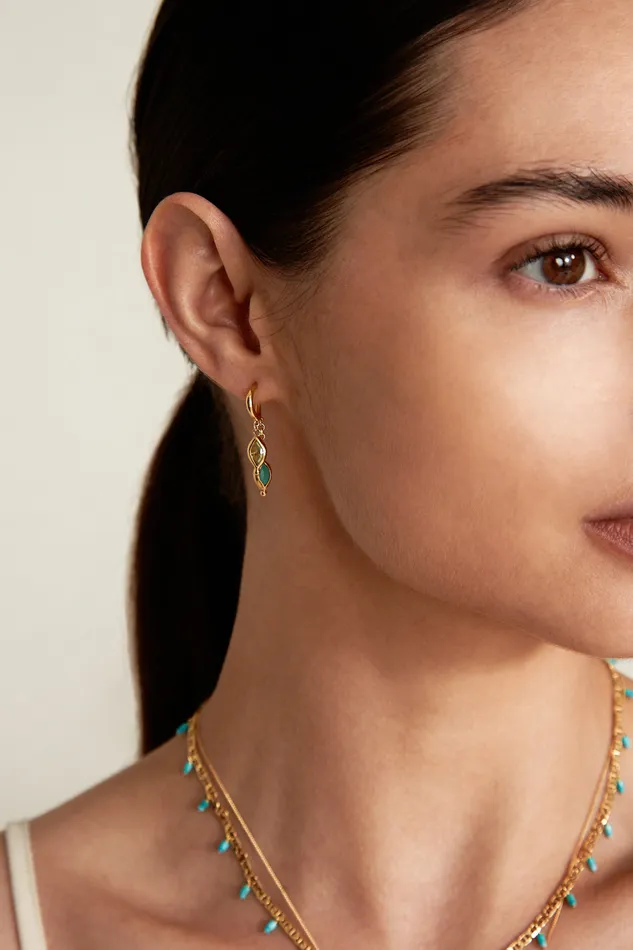 Chan Luu Earrings Indira Drop Earrings Turquoise Mix 8211 Women