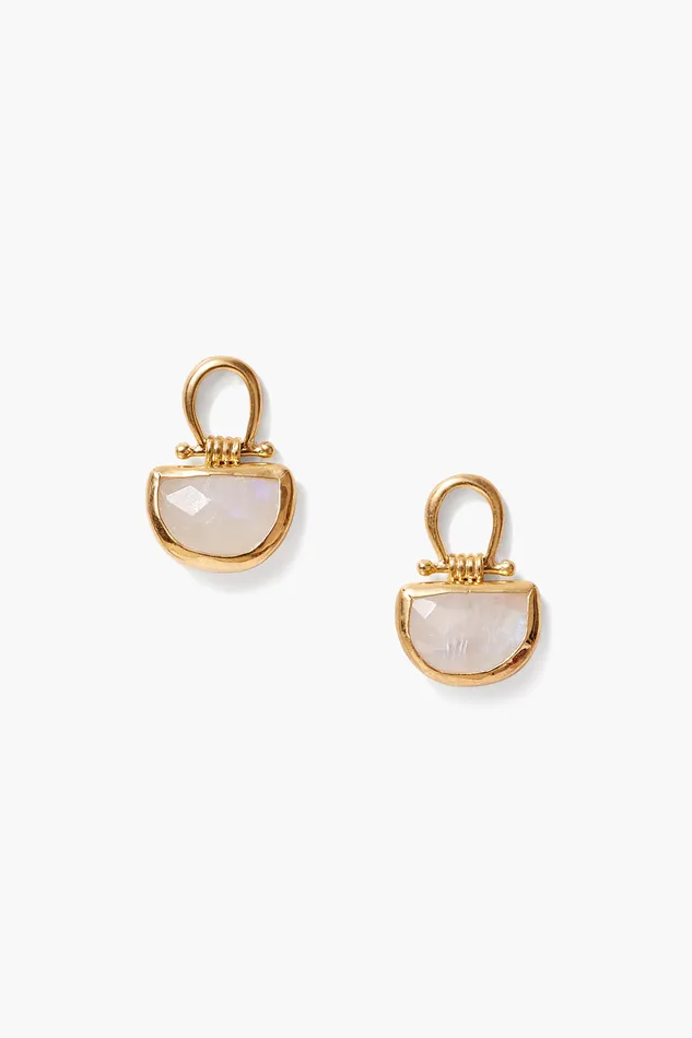 Chan Luu Earrings Luna Stud Earrings Moonstone 8211 Women