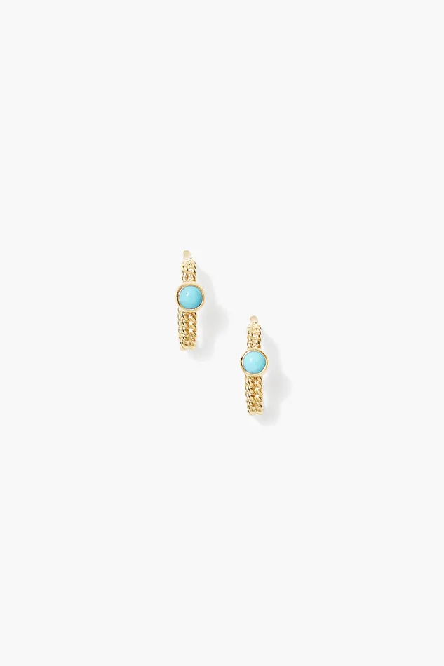 Chan Luu Earrings Rhodes Hoop Earrings Turquoise 8211 Women