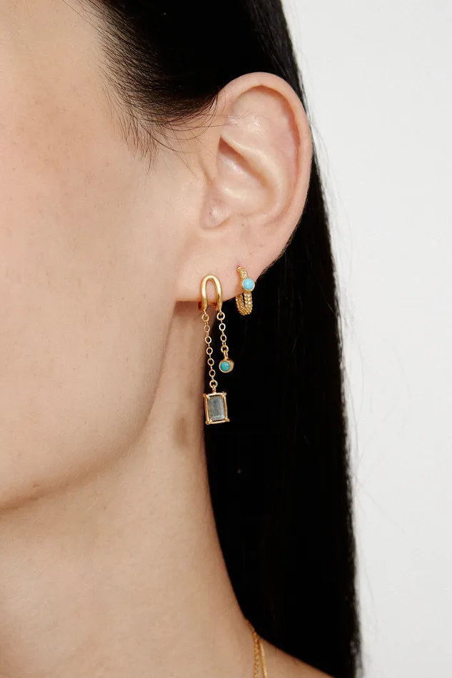 Chan Luu Earrings Rhodes Hoop Earrings Turquoise 8211 Women