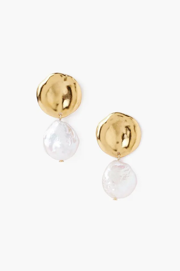 Chan Luu Earrings Two Tiered White Keshi Pearl Earrings 8211 Women