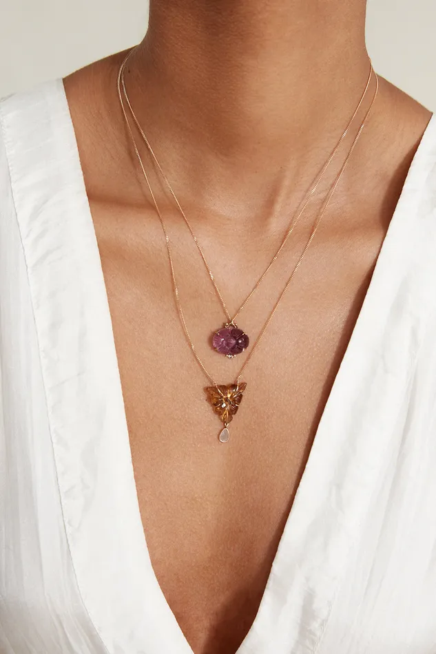 Chan Luu Necklaces 14k Dahlia Necklace Amethyst 8211 Women