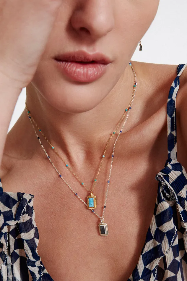 Chan Luu Necklaces Aura Necklace Turquoise 8211 Women