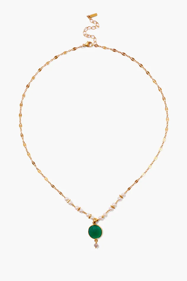 Chan Luu Necklaces Aventurine Mix And Pearl Penina Pendant Necklace 8211 Women
