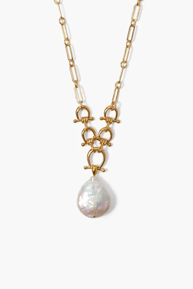 Chan Luu Necklaces Cheval Necklace Gold White Pearl 8211 Women
