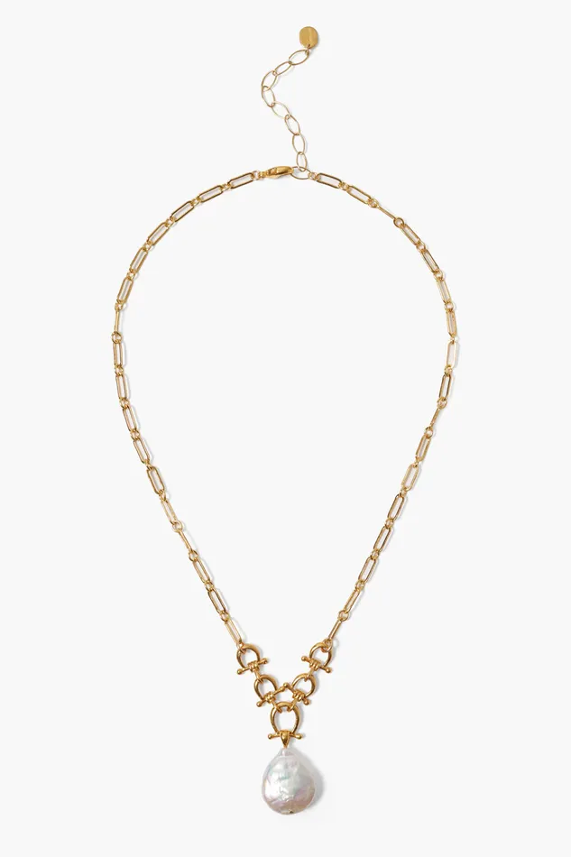 Chan Luu Necklaces Cheval Necklace Gold White Pearl 8211 Women
