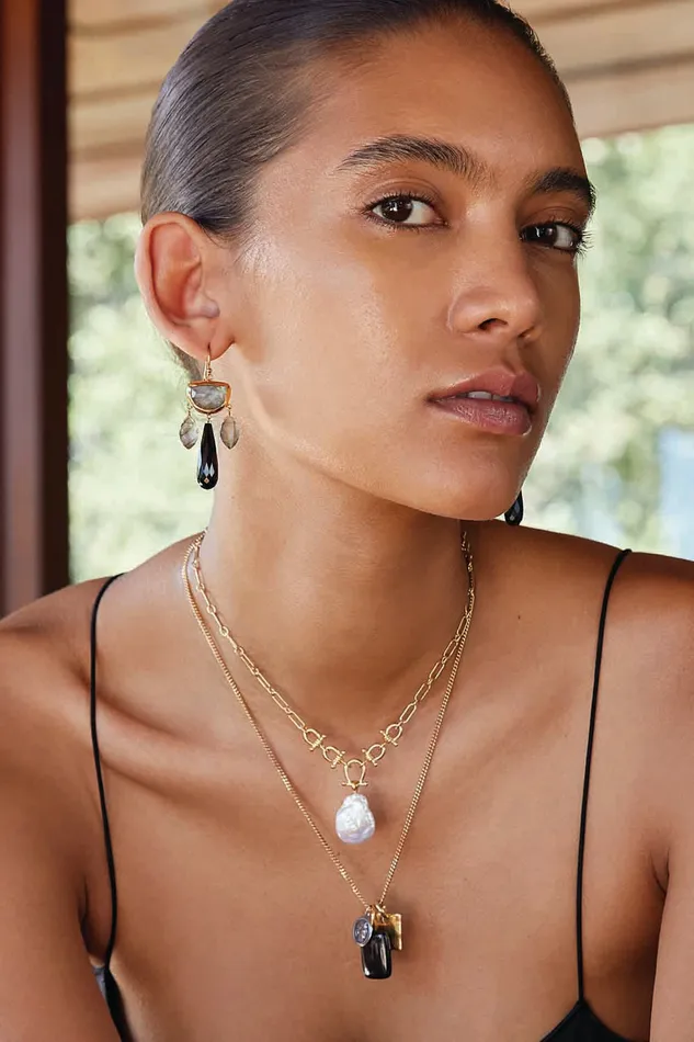 Chan Luu Necklaces Cheval Necklace Gold White Pearl 8211 Women