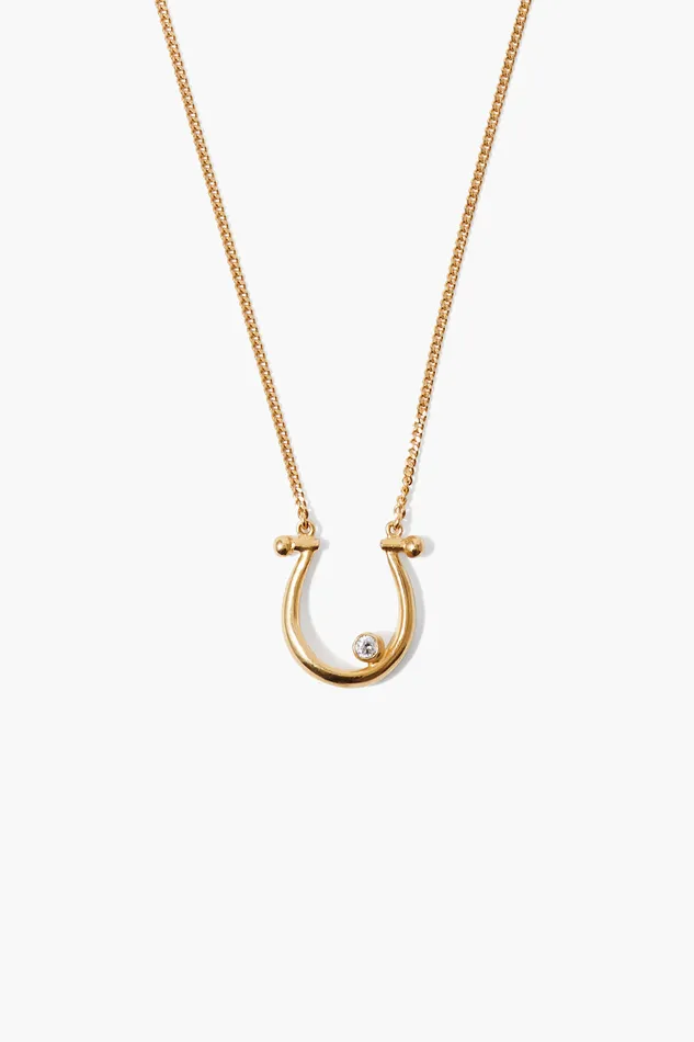 Chan Luu Necklaces Diamond Horseshoe Necklace Yellow Gold 8211 Women