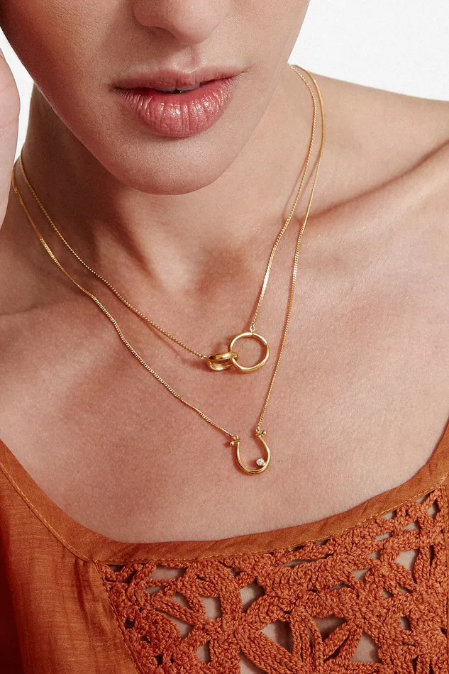 Chan Luu Necklaces Diamond Horseshoe Necklace Yellow Gold 8211 Women