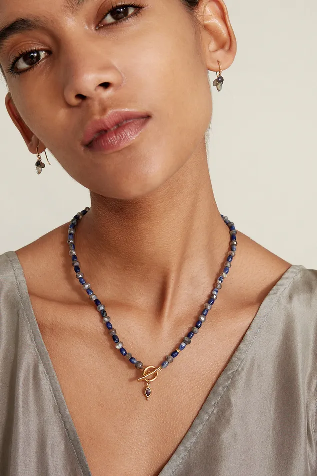 Chan Luu Necklaces Indira Toggle Necklace Sodalite Mix 8211 Women
