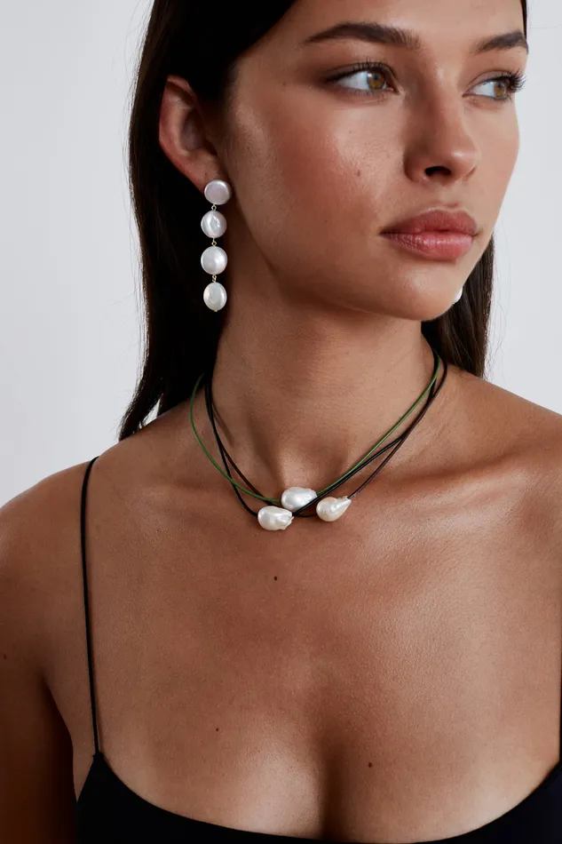 Chan Luu Necklaces Isla Pearl Necklace Black 8211 Women