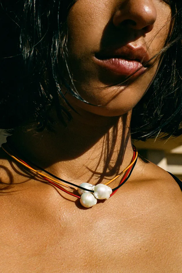 Chan Luu Necklaces Isla Pearl Necklace Black 8211 Women