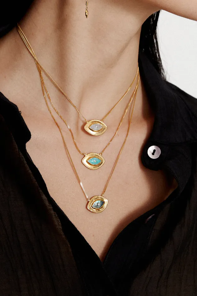 Chan Luu Necklaces Mariya Evil Eye Necklace Labradorite 8211 Women