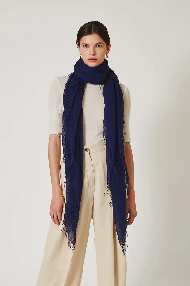Chan Luu Scarves Cashmere And Silk Scarf Medieval Blue 8211 Women