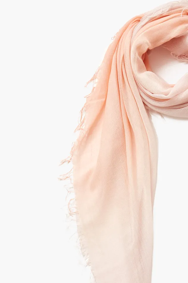 Chan Luu Scarves Cashmere And Silk Scarf Tropical Peach Dip Dyed 8211 Women