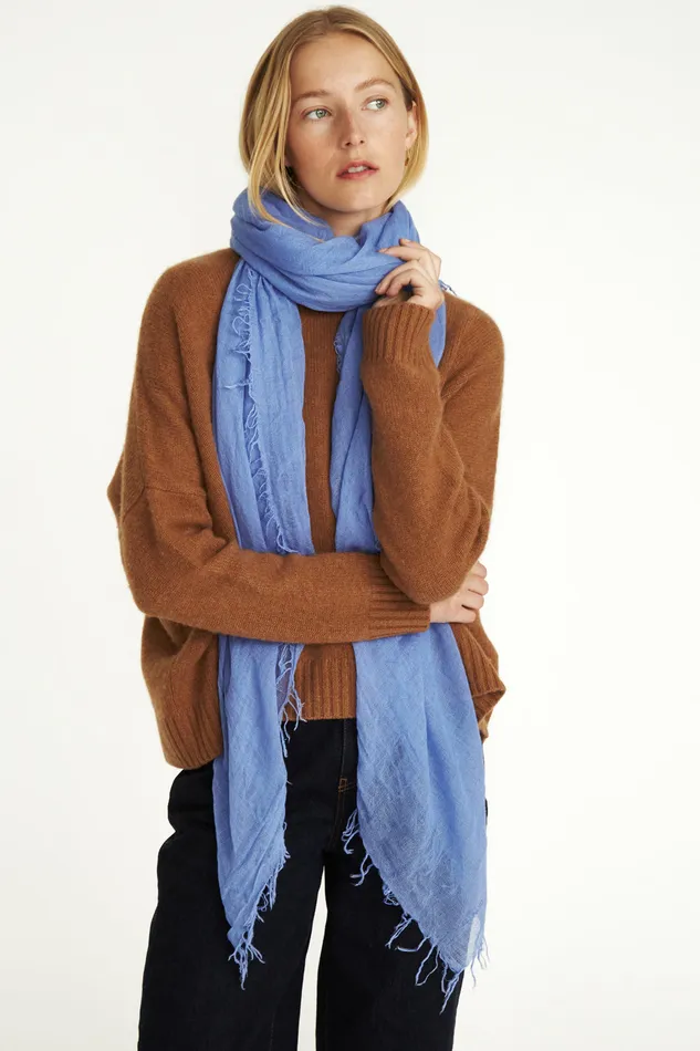 Chan Luu Scarves Cashmere And Silk Scarf Wedgewood 8211 Women
